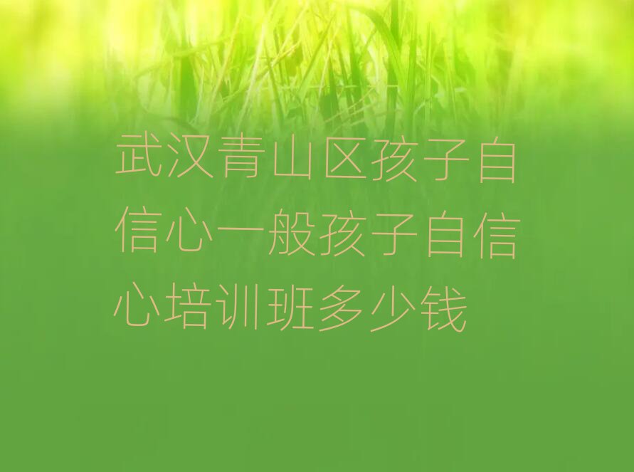 武漢青山區(qū)孩子自信心一般孩子自信心培訓(xùn)班多少錢